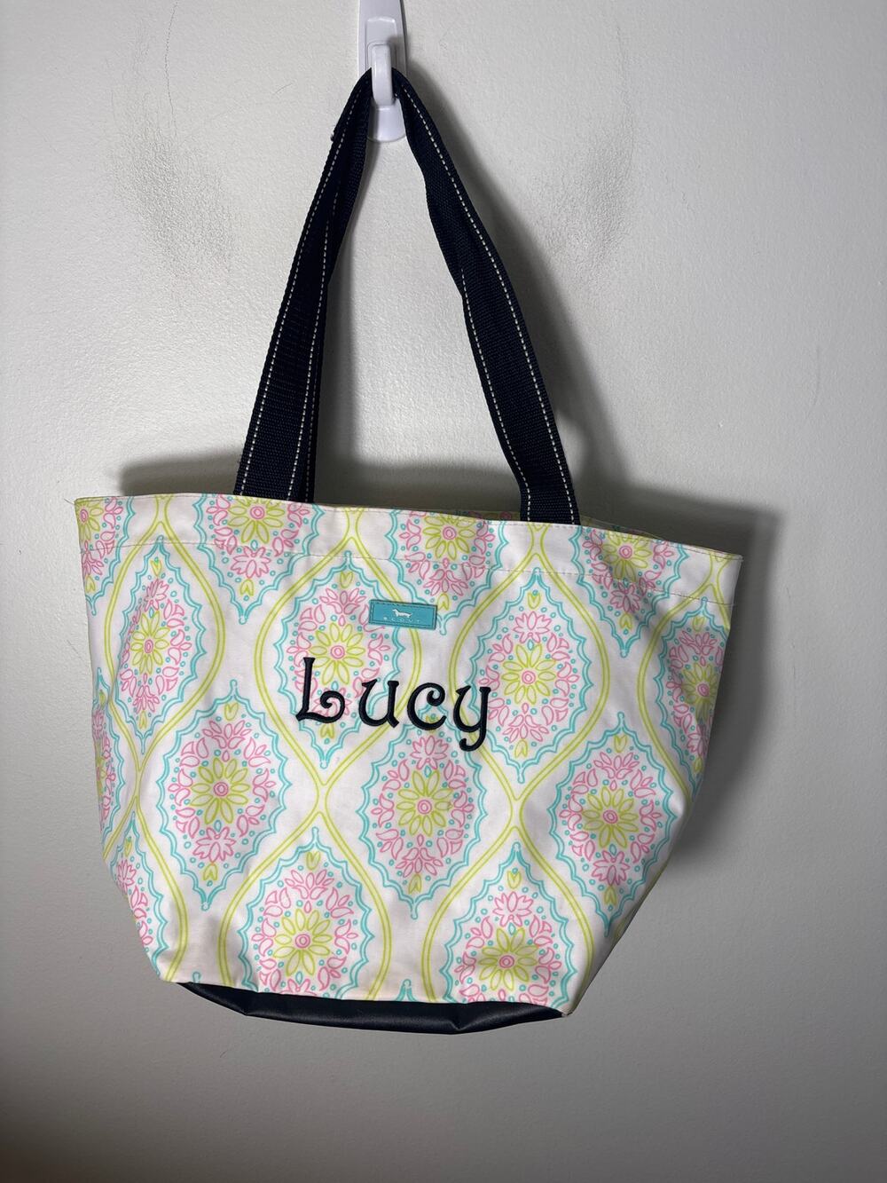 Scout Pastel Print Day Tripper Bag with "Lucy" Monogram